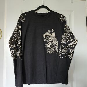 Rare Japanese Brand Sukajan 3 Pocket T Shirt Embroidery